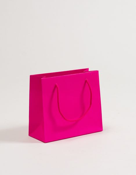 Deluxe Tasche Kraftpapier Pink 23 x 20 + 10cm