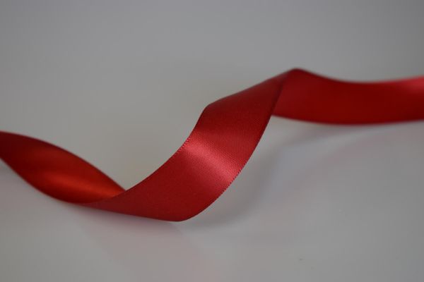 Doppel Satinband 38mm/25m Intensiv Rot