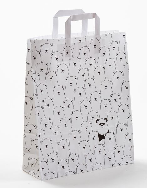 Flachhenkeltasche Panda 32 x 40 + 12cm