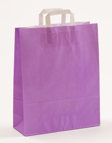 Flachhenkeltasche Uni Violett 32 x 40 + 12cm