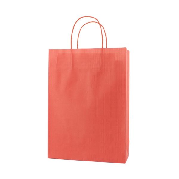 Papiertasche mit gedrehtem Papiergriff Rot 35 x 40 + 12cm