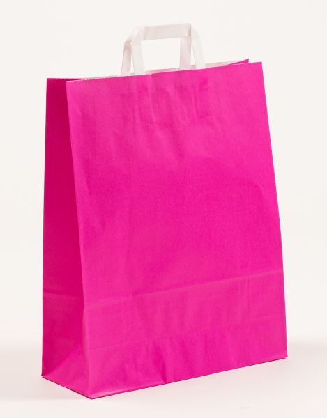 Flachhenkeltasche Uni Pink 32 x 40 + 12cm