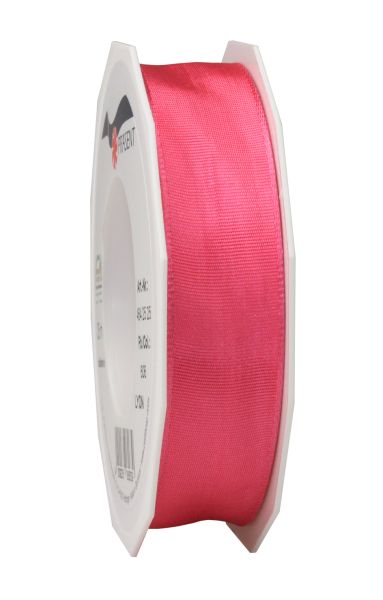 Satinband mit Draht 25mm/25m Pink