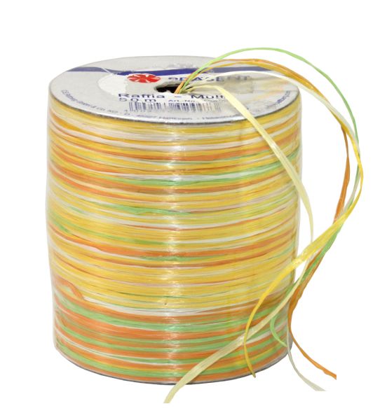 Raffia-Multicolour Gelb