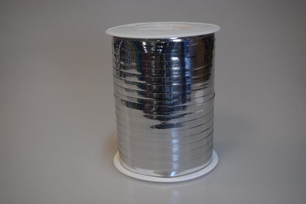 Metallic Ringelband Silber Breite 5mm/500m