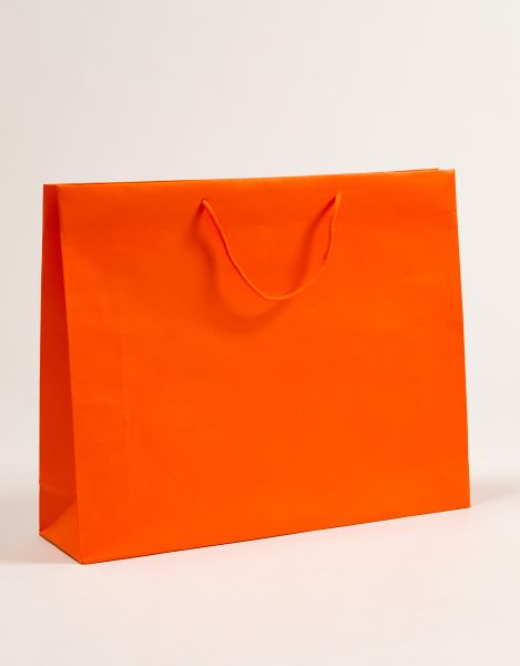 Deluxe Tasche Kraftpapier Orange 54 x 44 + 14cm