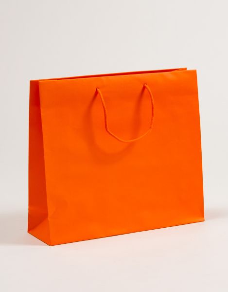 Deluxe Tasche Kraftpapier Orange 40 x 36 + 12cm