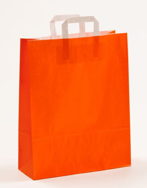 Flachhenkeltasche Uni Orange 32 x 40 + 12cm