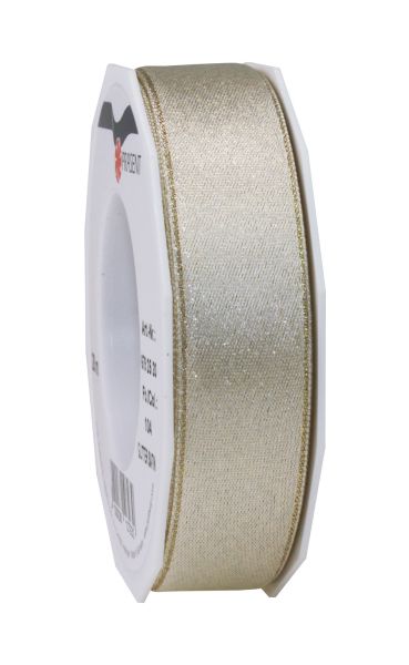 Satinband Glitter Creme Breite 25mm/20m