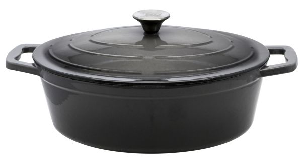 ELO Guss Ovaler Bräter mit Deckel 26cm Basaltgrau