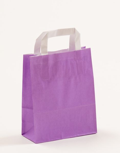 Flachhenkeltasche Uni Violett 18 x 22 + 8cm