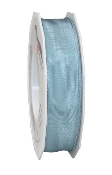 Satinband mit Draht Hellblau in 25mm/25m