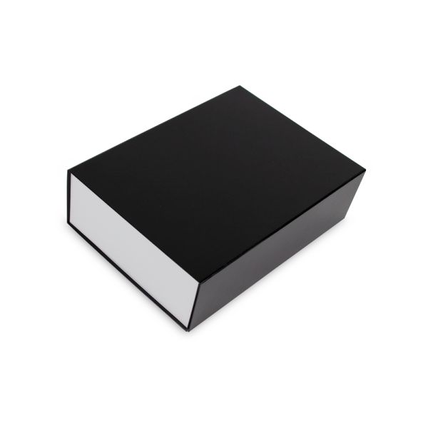 Magnetfaltbox Schwarz/Weiß glossy in 23x23x11 cm