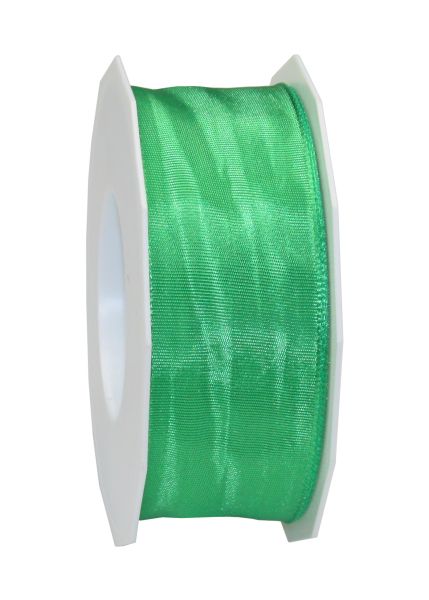 Satinband mit Draht Jade in 40mm/25m