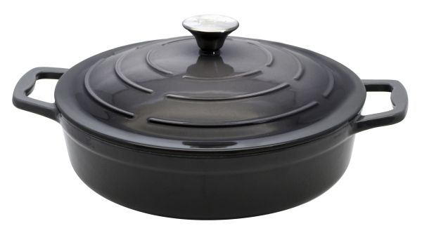 ELO Guss Servierpfanne mit Deckel 28cm Basaltgrau
