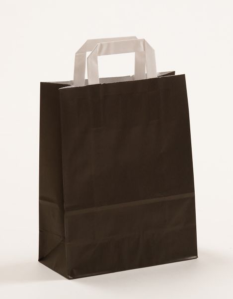 Flachhenkeltasche Uni Schwarz 22 x 28 + 10cm