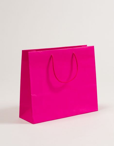 Deluxe Tasche Kraftpapier Pink 36 x 31 + 12cm