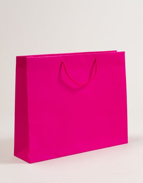Deluxe Tasche Kraftpapier Pink 54 x 44 + 14cm