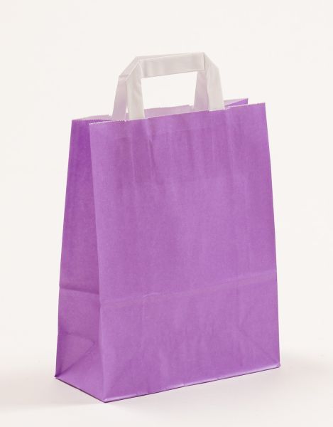 Flachhenkeltasche Uni Violett 22 x 28 + 10cm