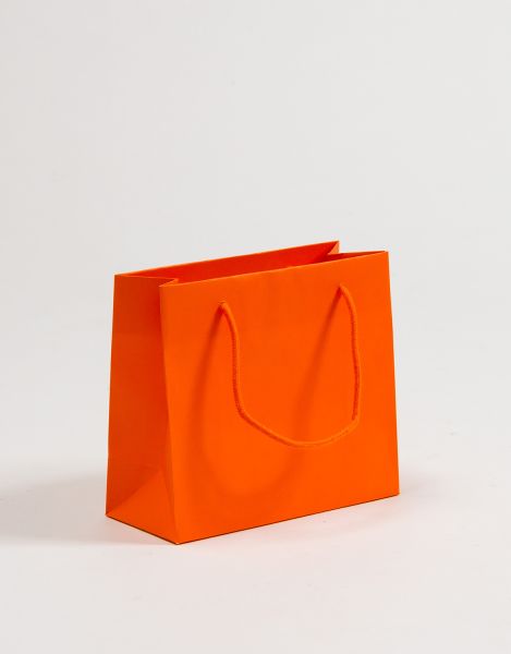 Deluxe Tasche Kraftpapier Orange 23 x 20 + 10cm