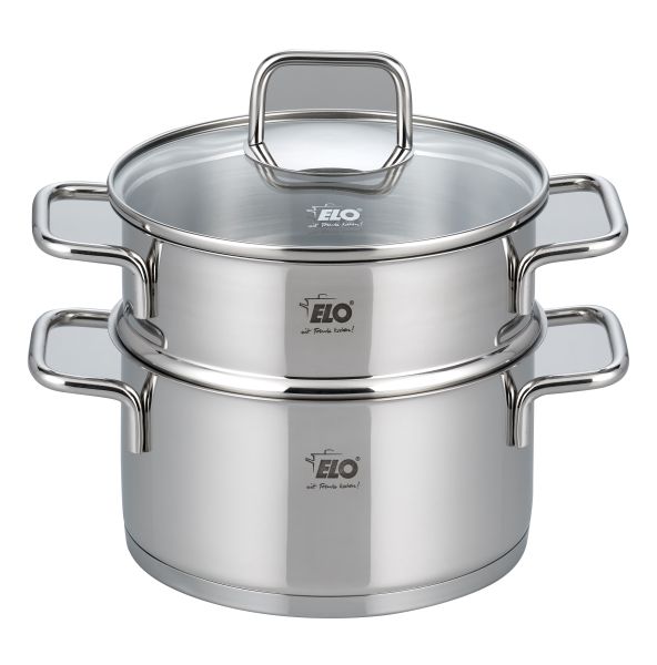 ELO Bio-Dünster mit Glasdeckel 18cm
