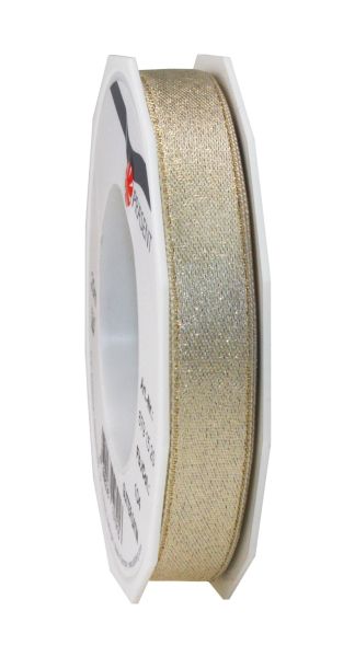 Satinband Glitter Creme Breite 15mm/20m