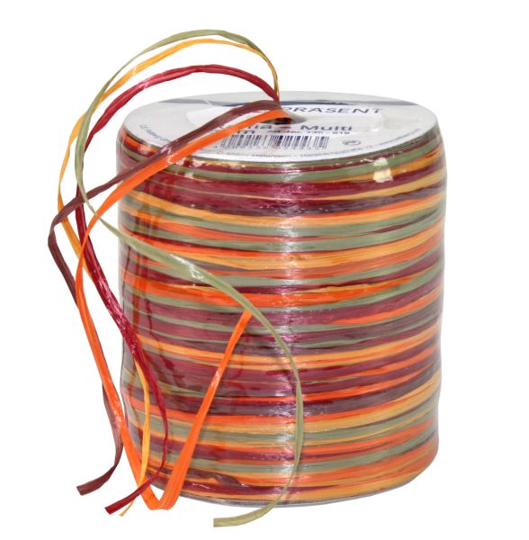 Raffia-Multicolour Weinrot