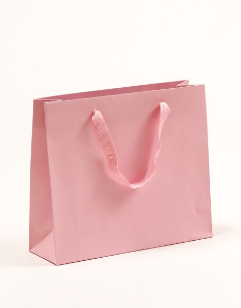 Deluxe Tasche Kraftpapier Rosa 32 x 27,5 + 10cm