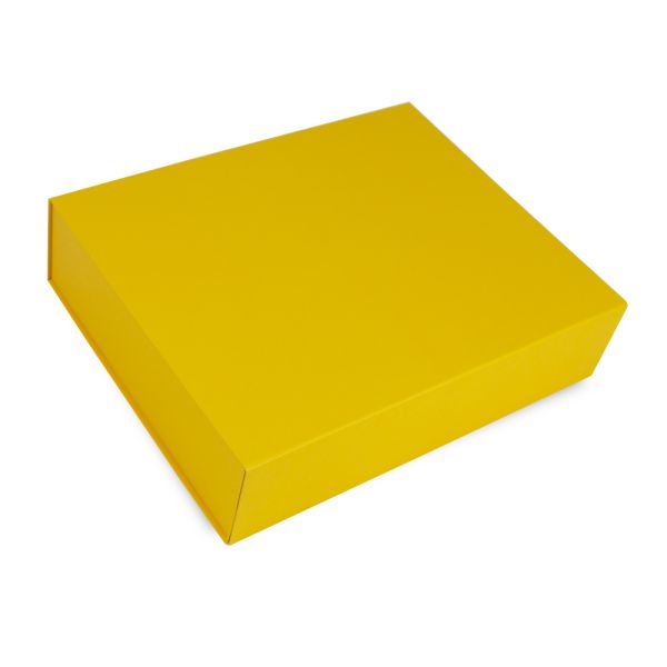 Magnetfaltbox Gelb matt in 42,5x33,3x9,7 cm Karton 25 Stück