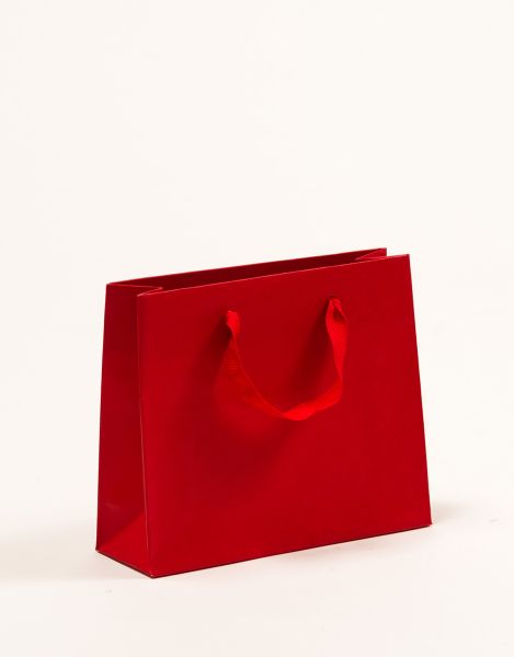 Deluxe Tasche Kraftpapier Rot 24 x 20 + 8cm