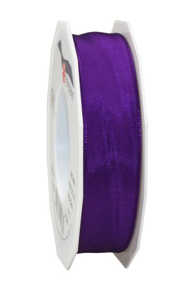 Satinband mit Draht 25mm/25m Violett